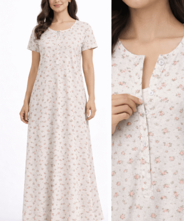 Button Front Feeding Nighty